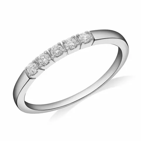 Timantti alianssisormus 14 karaatin valkokultaa 0,15 ct