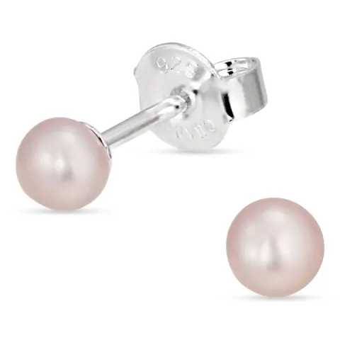 4-4,5 mm lila helminappikorvakorut hopeaa