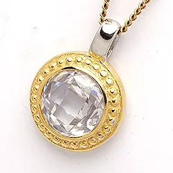 Pyöreä riipus  kullattua hopeaa