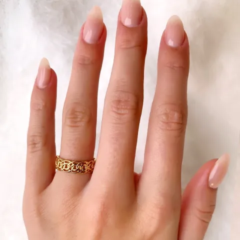 panzer sormus kullattua hopeaa