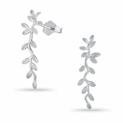 lehti korvarenkaat hopea