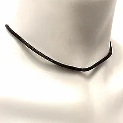 musta puuvillanauha hopeaa 45 cm x