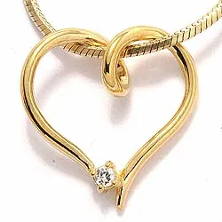 Sydän riipus  kullattua hopeaa ja hopeaa