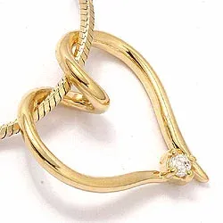 Sydän riipus  kullattua hopeaa ja hopeaa