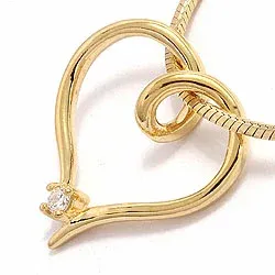 Sydän riipus  kullattua hopeaa ja hopeaa