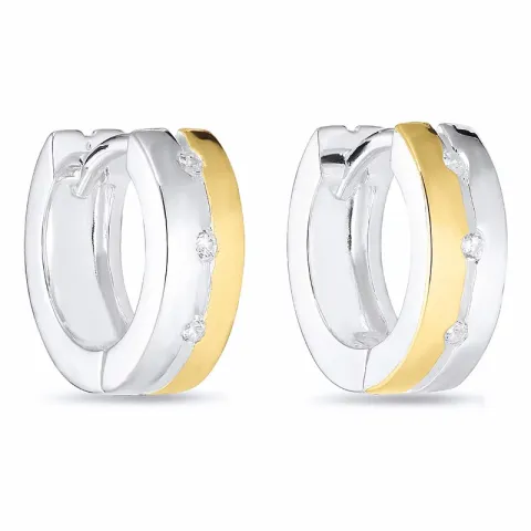 12,5 mm rengas  hopeaa kanssa kullattua hopeaa