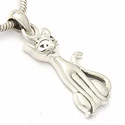 Kissat riipus  hopeaa