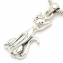 Kissat riipus  hopeaa