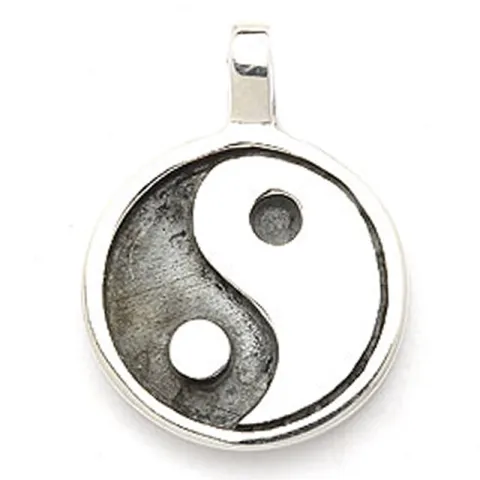 Yin Yang riipus  hopeaa