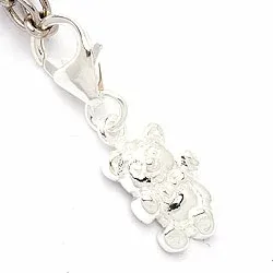 Nalle charm hopeaa