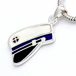 Sininen ylioppilaslakkiriipus hopeaa