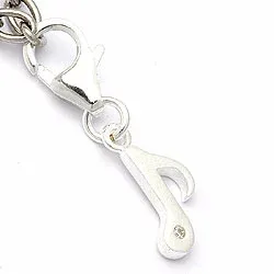 nuotti charm  hopeaa 