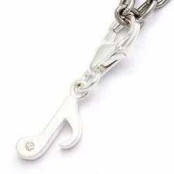 nuotti charm  hopeaa 