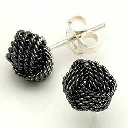 Kuula nappikorvakorut  oksidoitua sterlinghopeaa