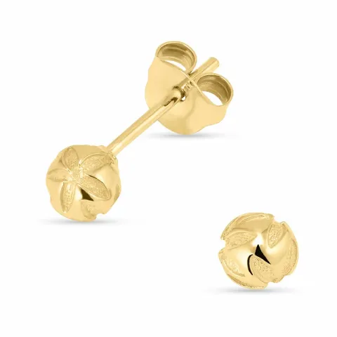 6 mm kuula nappikorvakorut  kullattua hopeaa