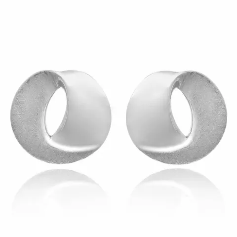 pyöreitä nappikorvakorut  hopea