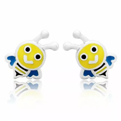 Edullisia mehiläinen nappikorvakorut  hopeaa