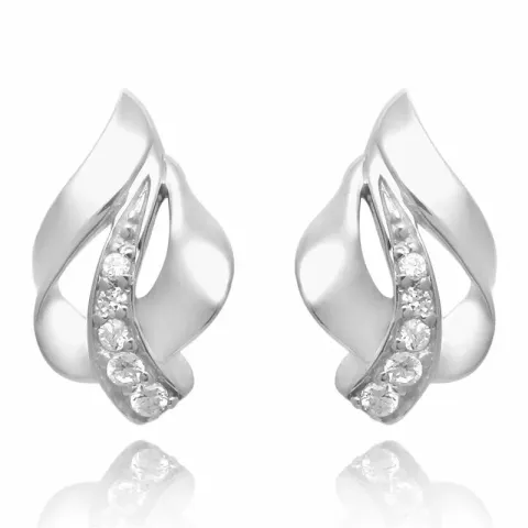 abstrakti nappikorvakorut  hopeaa