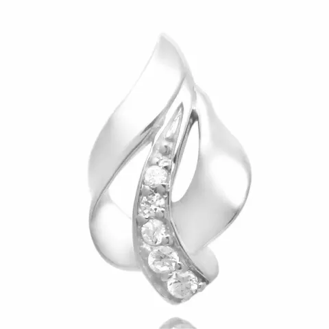 abstrakti zirkoni riipus  hopeaa