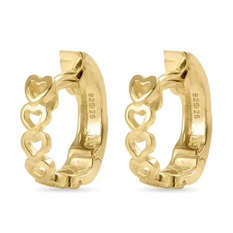 14 mm sydän rengas  kullattu hopea