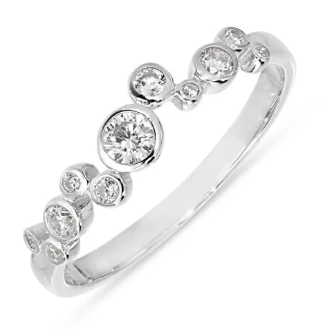 valkoinen zirkoni sormus hopea - Bubbly Sparkle