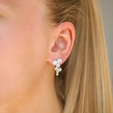 zirkoni korvarenkaat  hopea - Bubbly Sparkle
