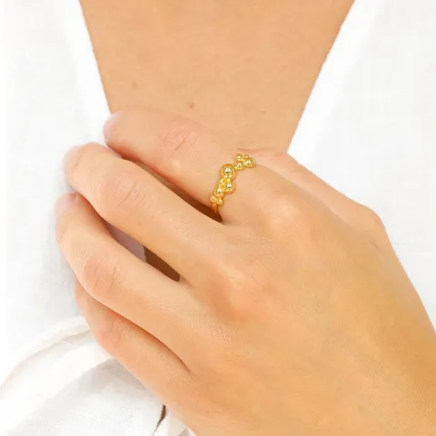 kuula sormus kullattua hopeaa - Bubbly Pure