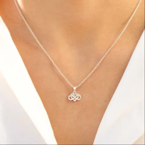 sydän ääretön-merkki riipus  kullattua hopeaa - Amoré