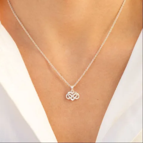 sydän ääretön-merkki riipus  hopeaa - Amoré