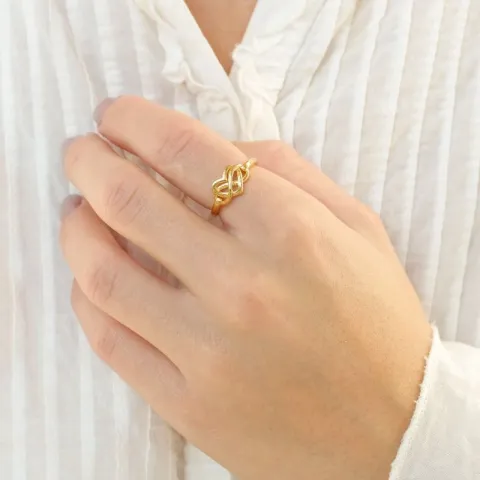 ääretön-merkki sormus kullattua hopeaa - Amoré