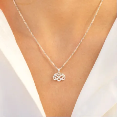 sydän ääretön-merkki riipus  hopeaa - Amoré