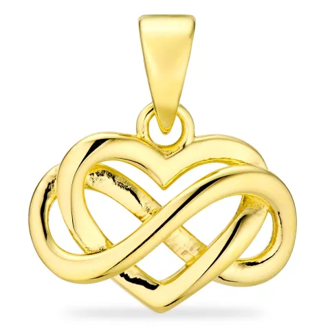 sydän ääretön-merkki riipus  kullattua hopeaa - Amoré