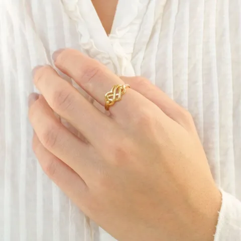 ääretön-merkki sormus kullattua hopeaa - Amoré