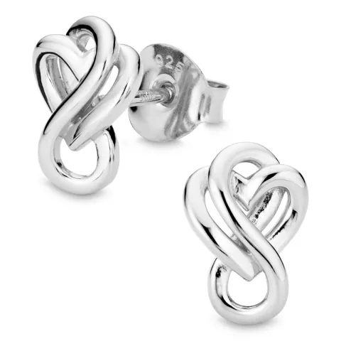 sydän ääretön-merkki korvarenkaat  hopea - Amoré