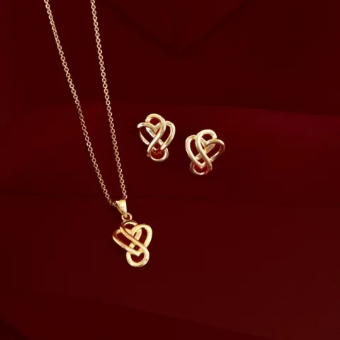 sydän ääretön-merkki korvarenkaat  kullattu hopea - Amoré