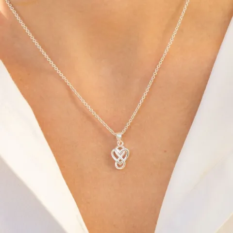 sydän ääretön-merkki riipus  hopeaa - Amoré