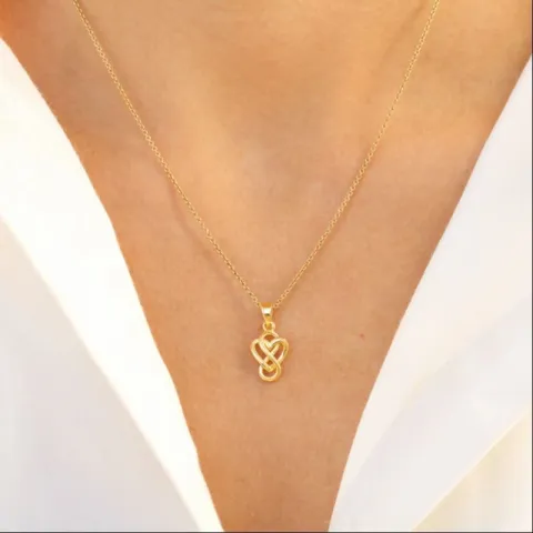 sydän ääretön-merkki riipus  kullattua hopeaa - Amoré