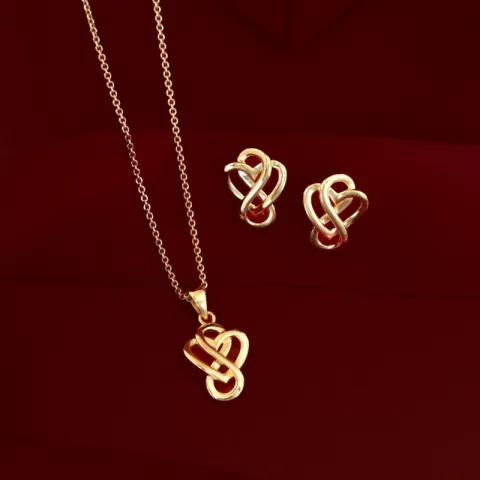 sydän ääretön-merkki riipus  kullattua hopeaa - Amoré