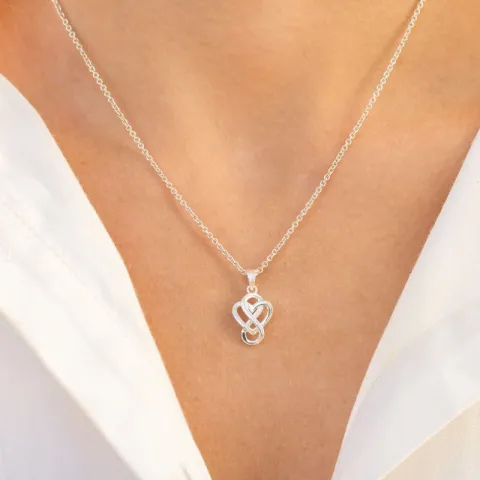 sydän ääretön-merkki riipus  hopeaa - Amoré