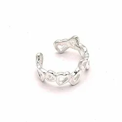 Pyöreä sydän ear cuff hopeaa