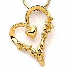 Sydän riipus  kullattua hopeaa