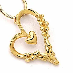 Sydän riipus  kullattua hopeaa