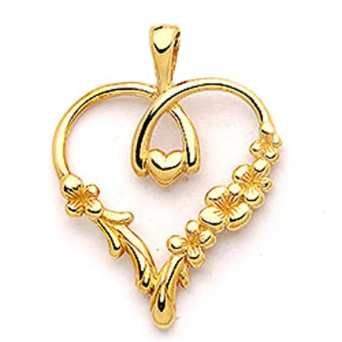 Sydän riipus  kullattua hopeaa