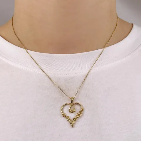 Sydän riipus  kullattua hopeaa