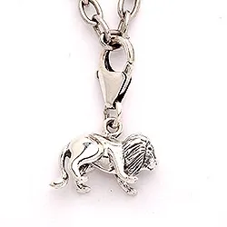 Leijona charm oksidoitua sterlinghopeaa