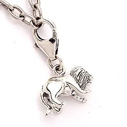 Leijona charm oksidoitua sterlinghopeaa