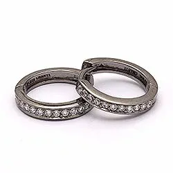 14 mm rengas  musta rodinoitu hopea