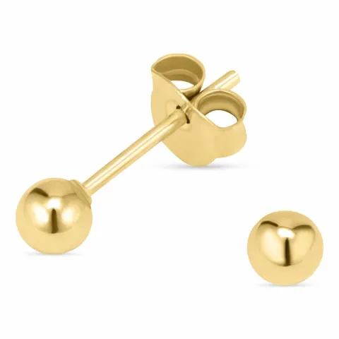 4 mm kuula nappikorvakorut kullattua hopeaa