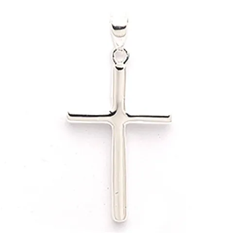 15,5 x 27 mm risti riipus hopeaa