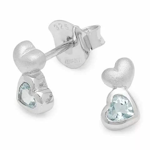 Edullisia sydän nappikorvakoru  hopea